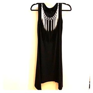 Midi dress with tassels